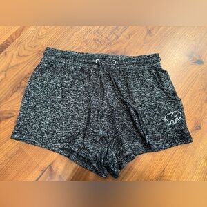 Ivory Ella Cozy Shorts in Dark Grey Lounge Wear Drawstring Waist Women's Size S